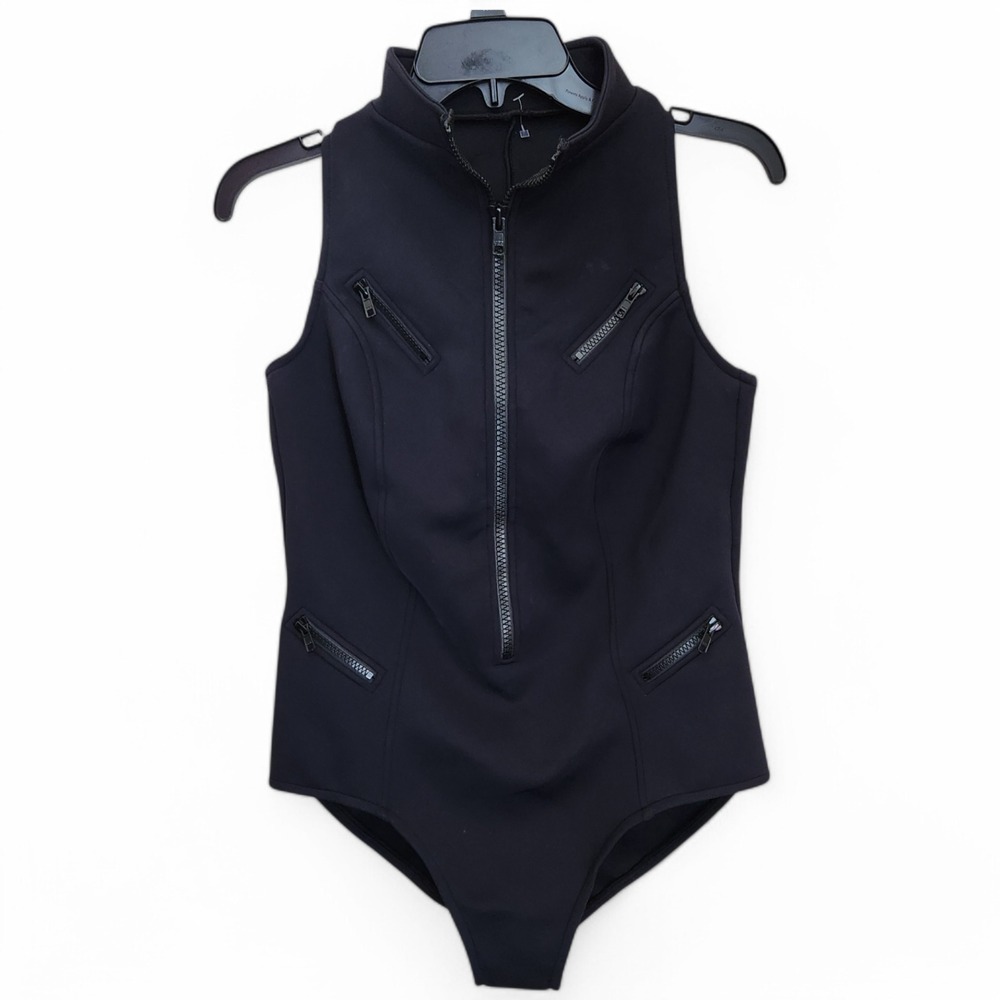Magicsuit Black Racerback Zip Front One-Piece Swimsuit - Picture 12 of 12